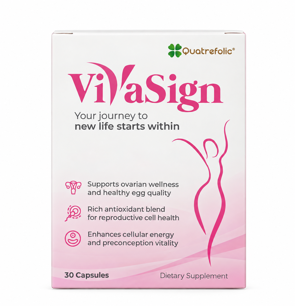 VivaSign Quatrefolic Fertility & Preconception Support – 30 Capsules